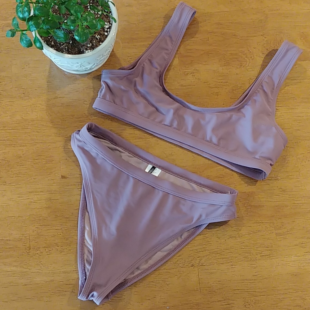 Fashion Nova🌴  Mauve High Waisted Swim Bikini M